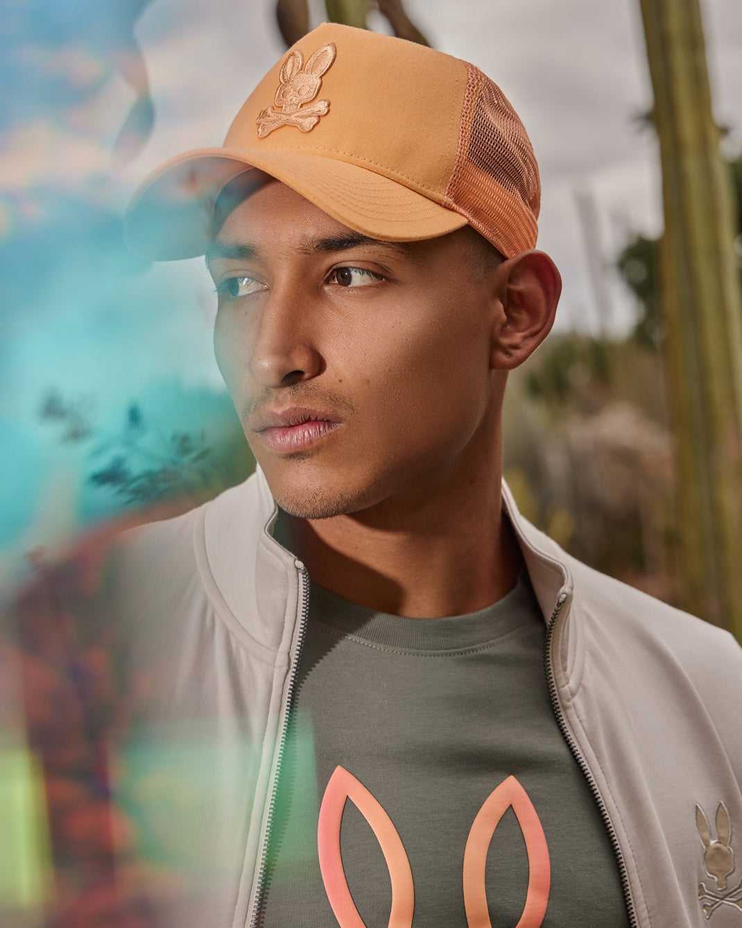 Casquettes Psycho Bunny Jay Trucker Cap Orange Homme | XMU-31779815